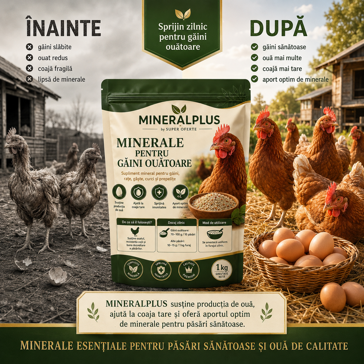 MINERALPLUS - Complex de Vitamine pentru Găini